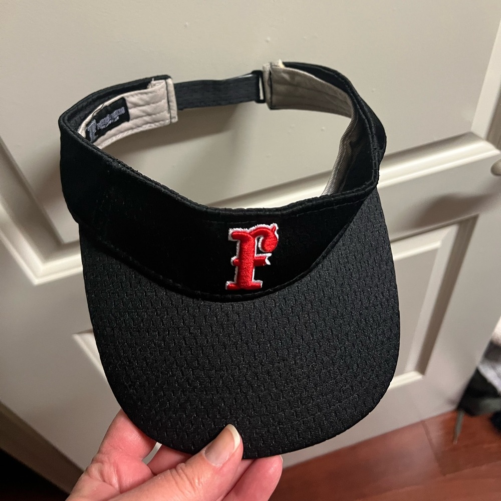 Black Firecracker Team Visor with Red Logo